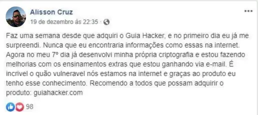 comentário de aluno