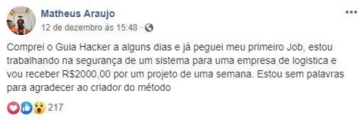 comentário de aluno